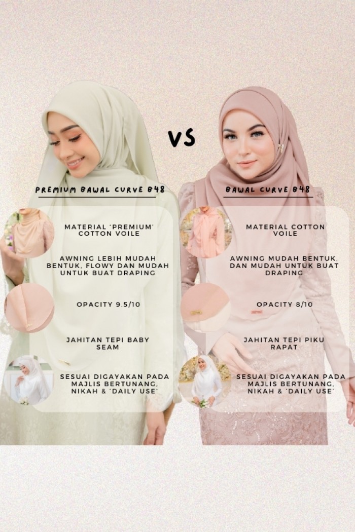 OFF WHITE - PREMIUM BAWAL CURVE BIDANG 48