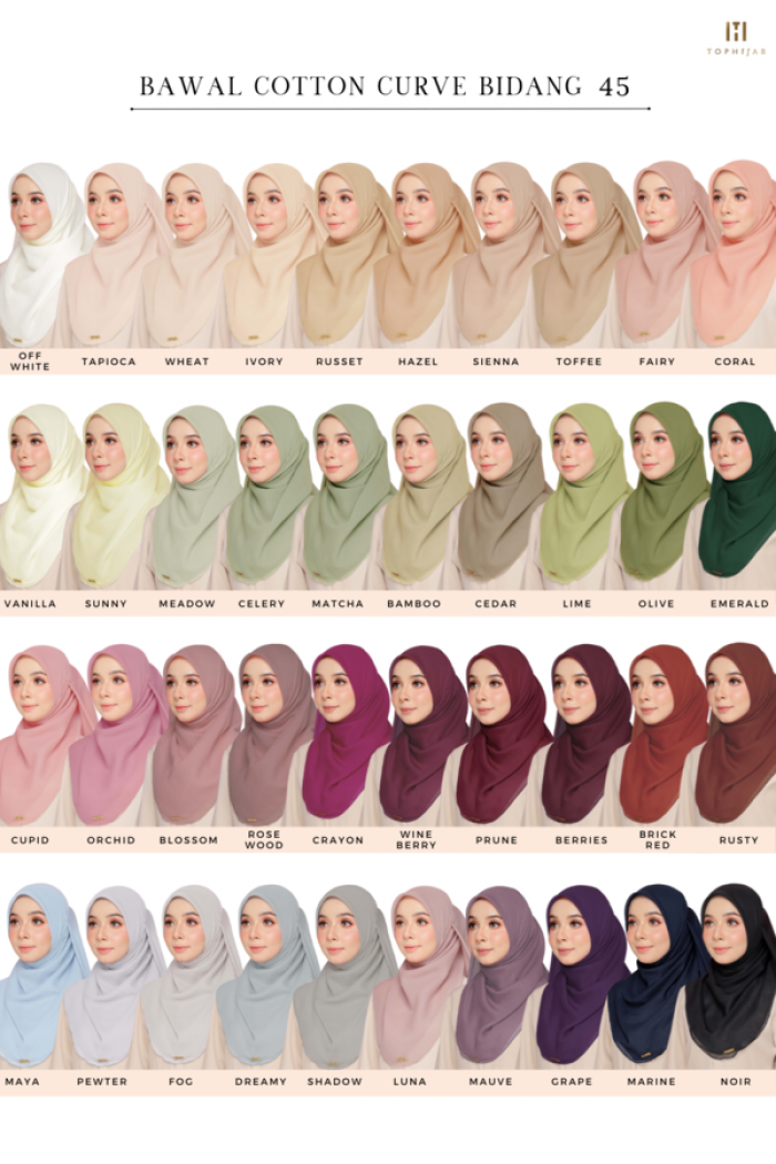 BAWAL COTTON CURVE BIDANG 45 - CEDAR