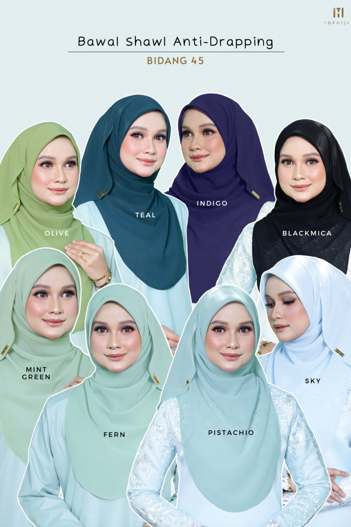 SKY - BAWAL SHAWL ANTI DRAPPING BIDANG 45