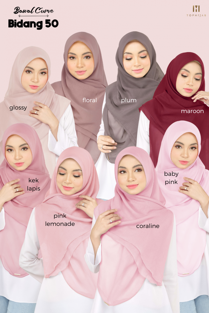 BAWAL CURVE BIDANG 50- BABY PINK