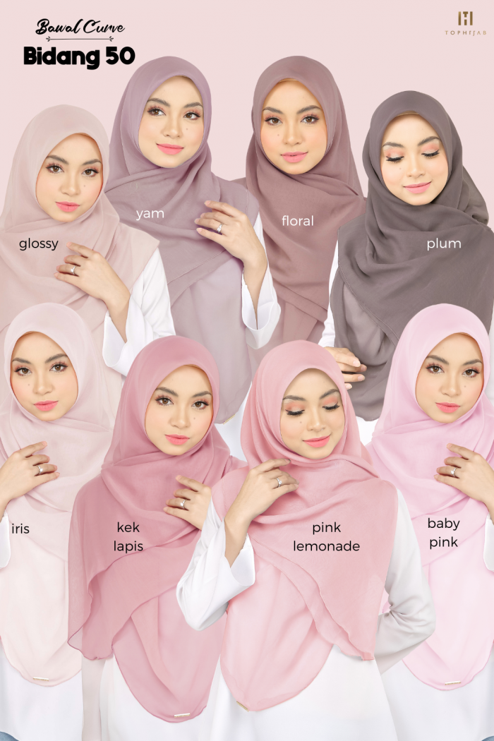 BAWAL CURVE BIDANG 50- PINK LEMONADE