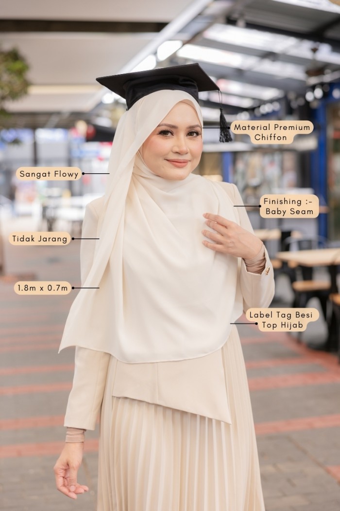 LIGHT MARBLE- FLOWY PREMIUM CHIFFON SHAWL