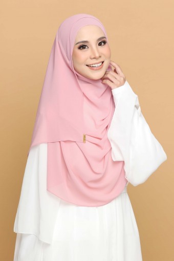 SHAWL END CURVE - PASTEL PINK