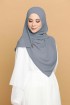 SHAWL END CURVE - STONE GREY