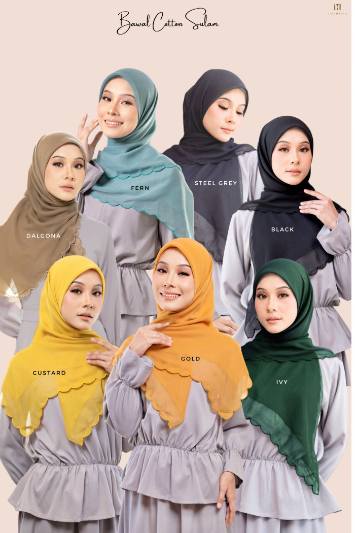 Top Hijab The Modest Stylish Hijab Shawls Tudung Bawal Expert Bawal Bawal Cotton Sulam 9415