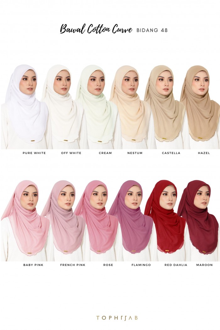 BAWAL COTTON CURVE BIDANG 48- PURE WHITE