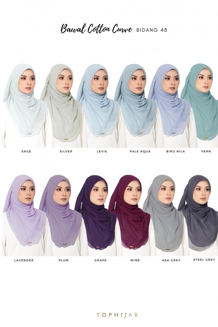 BAWAL COTTON CURVE BIDANG 48- BIRU NILA