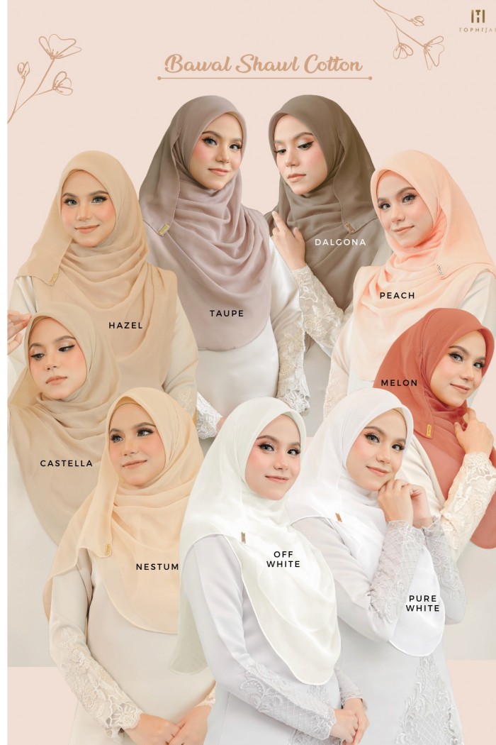 BAWAL SHAWL COTTON- MELON