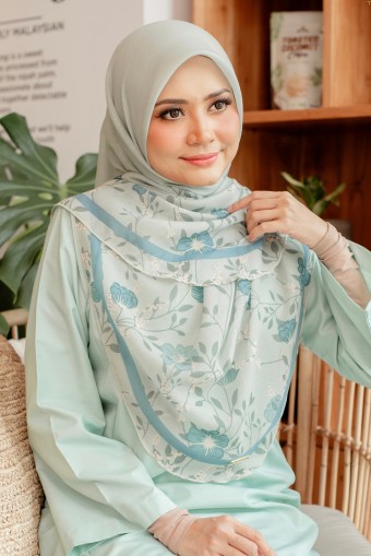 BAWAL CURVE FLORA- GREEN MINT