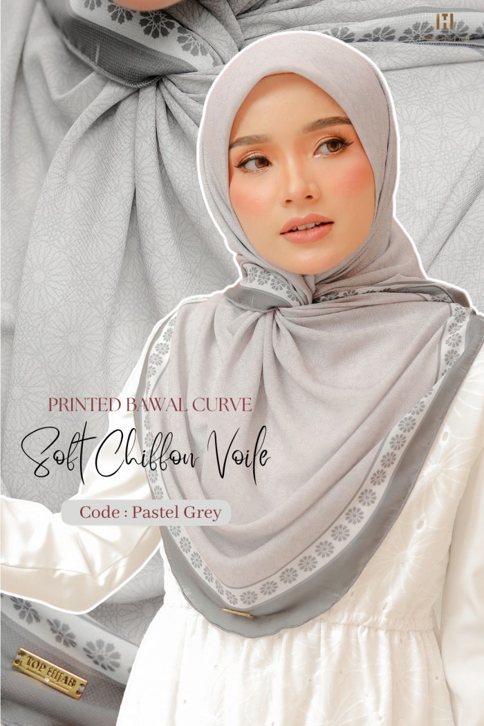 SOFT CHIFFON VOILE - PASTEL GREY