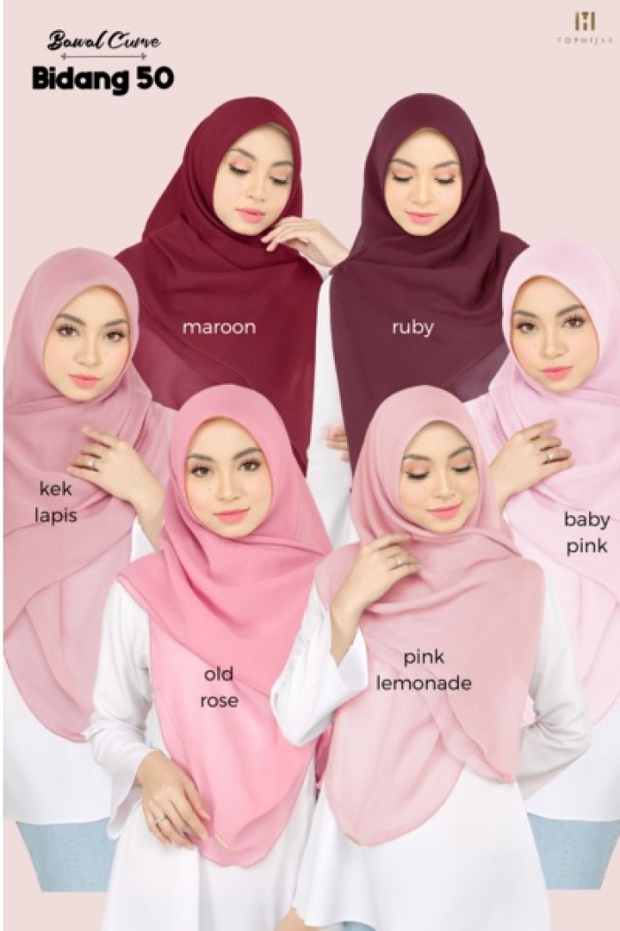 BAWAL CURVE BIDANG 50- BABY PINK