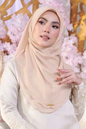 BAWAL CHIFFON CURVE BIDANG 48- LATTE