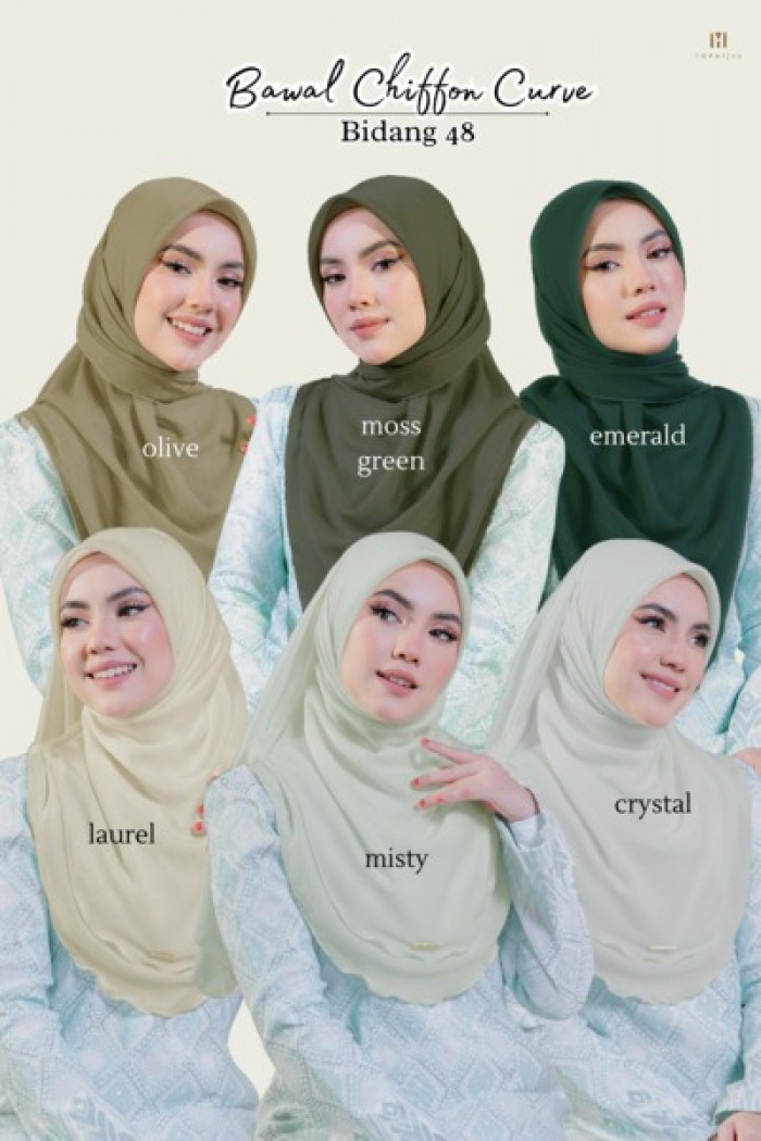 BAWAL CHIFFON CURVE BIDANG 48- CRYSTAL