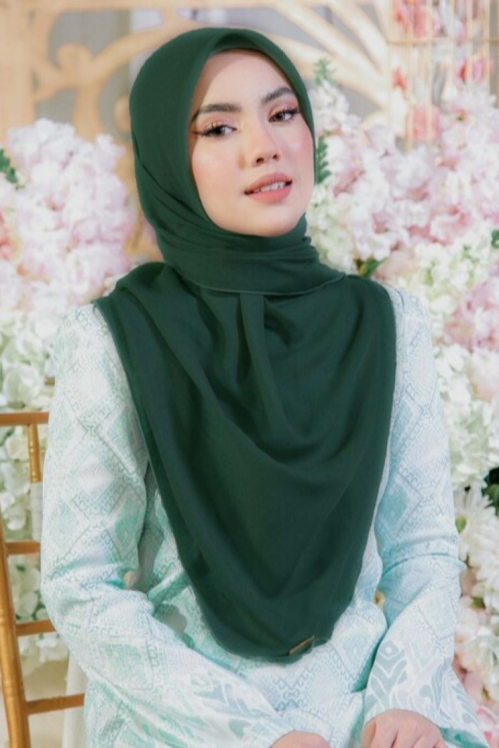 BAWAL CHIFFON CURVE BIDANG 48- EMERALD