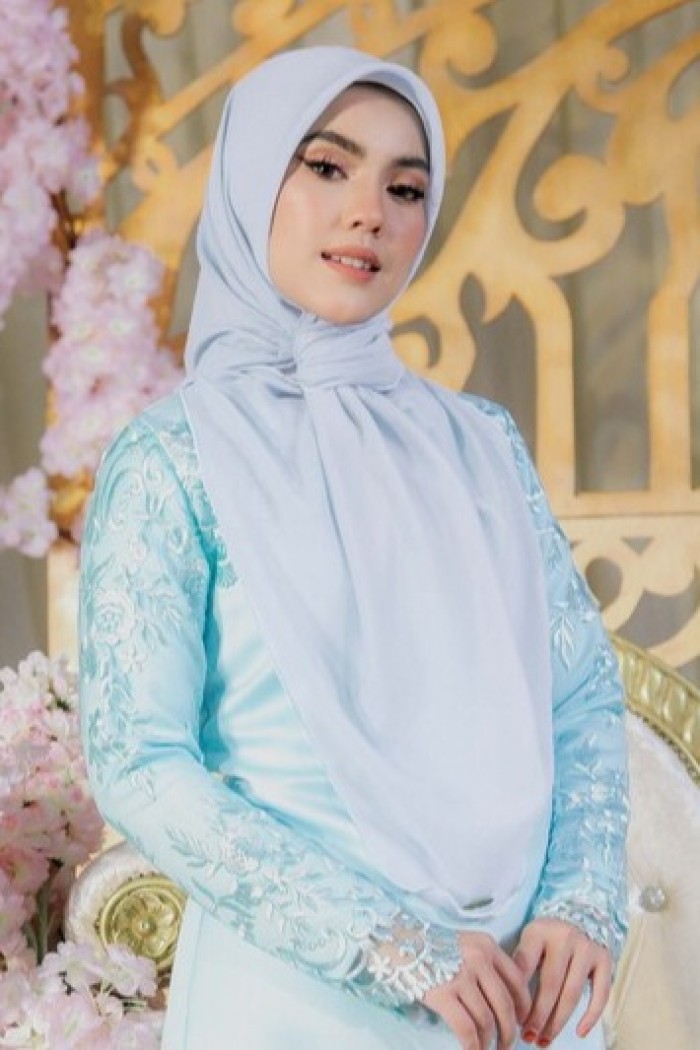 BAWAL CHIFFON CURVE BIDANG 48- ASH BLUE