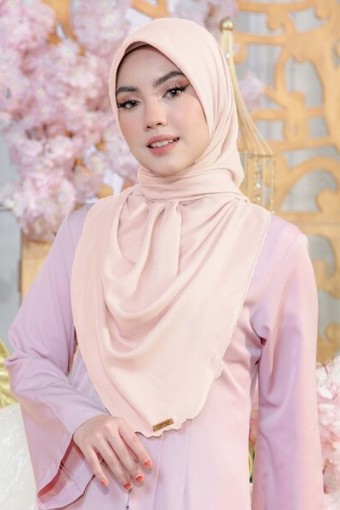 BAWAL CHIFFON CURVE BIDANG 48- PINK LACE