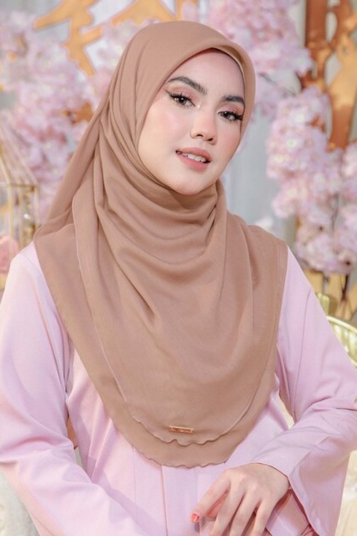 BAWAL CHIFFON CURVE BIDANG 48- UMBER