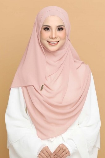 FLOWY PREMIUM CHIFFON SHAWL- PEACH DAWN