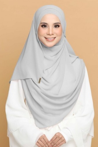 COOL GRAY- FLOWY PREMIUM CHIFFON SHAWL