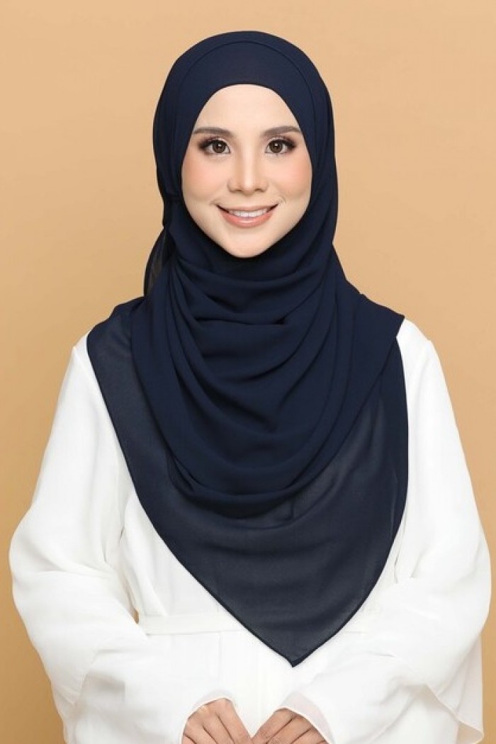 SPACE BLUE- FLOWY PREMIUM CHIFFON SHAWL