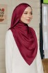 SATIN SILK SHAWL - SCARLET