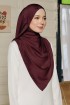 SATIN SILK SHAWL - BURGUNDY