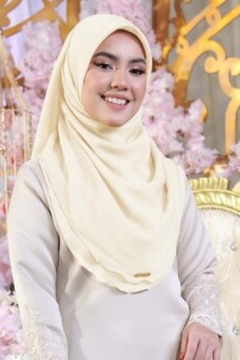 BAWAL CHIFFON CURVE BIDANG 48- CREAMY VANILLA