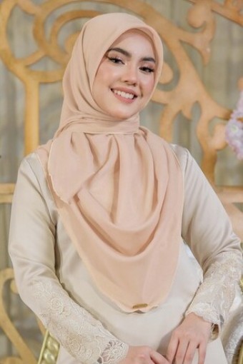 BAWAL CHIFFON CURVE BIDANG 48- GINGER BREAD