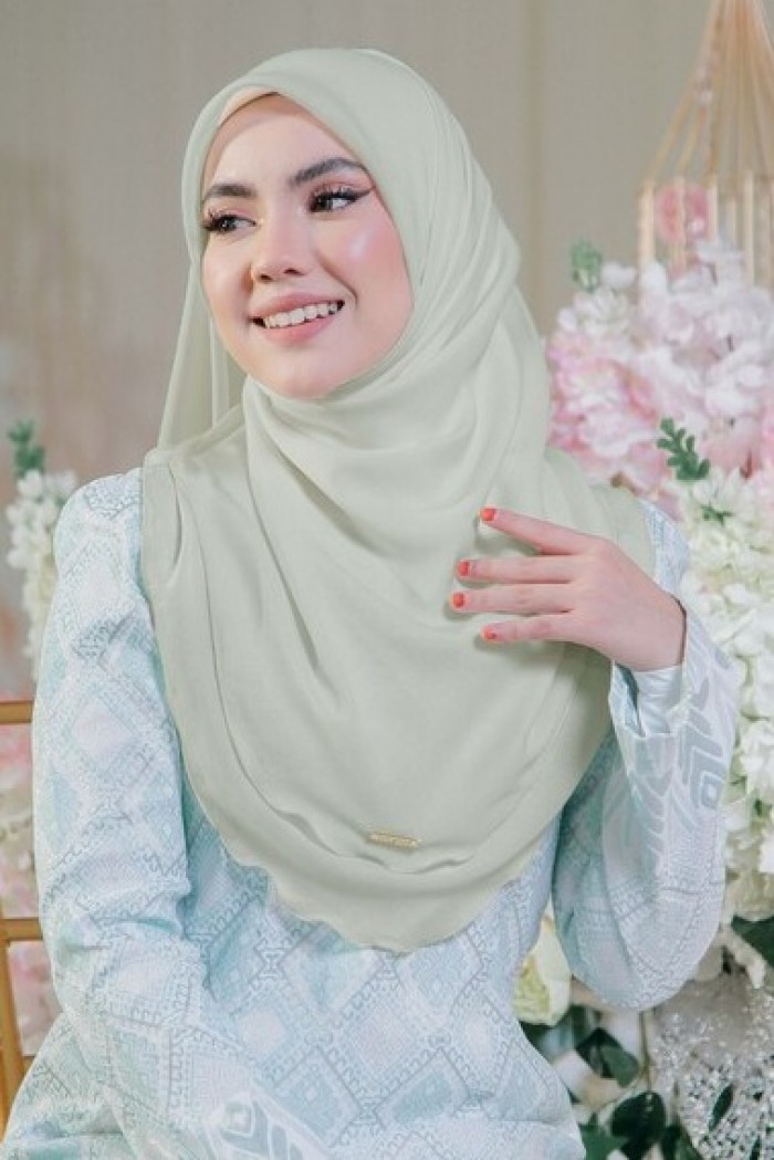 BAWAL CHIFFON CURVE BIDANG 48- SNOWDROP