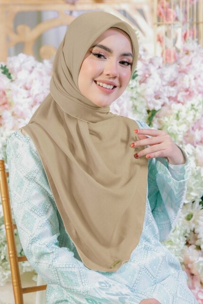 BAWAL CHIFFON CURVE BIDANG 48- KHAKIS