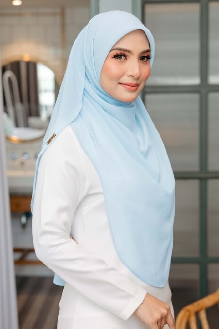 SKY BLUE - BAWAL SHAWL ANTI DRAPPING BIDANG 48