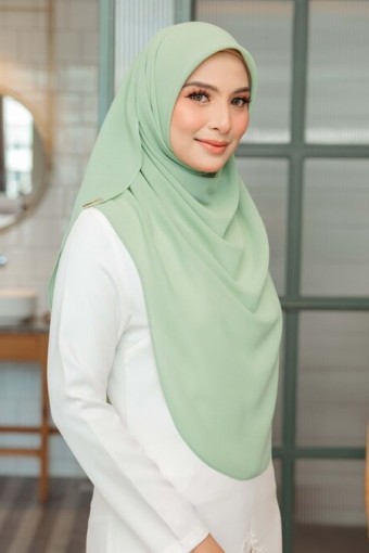 MINT GREEN - BAWAL SHAWL ANTI DRAPPING BIDANG 48