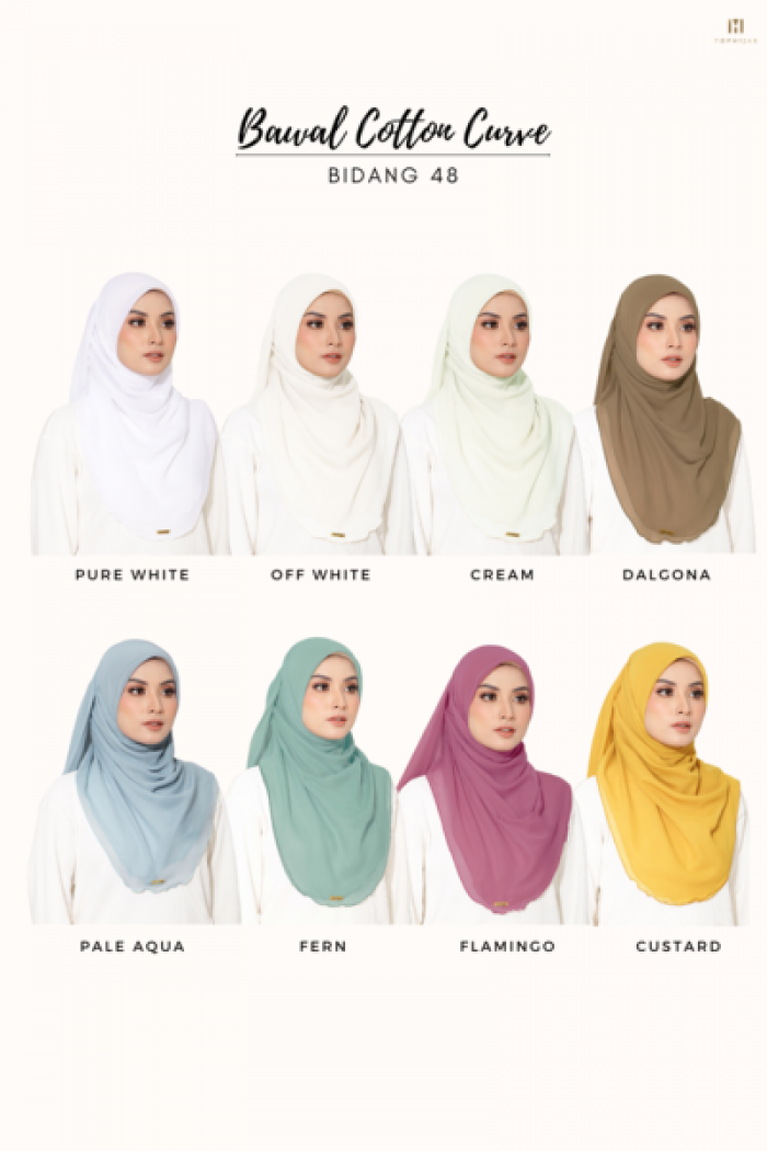 BAWAL COTTON CURVE BIDANG 48- PALE AQUA