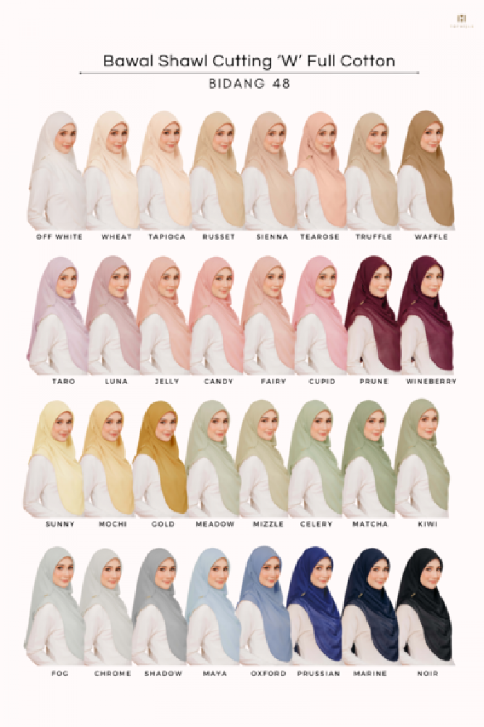 GOLD- BAWAL SHAWL 'W' BIDANG 48