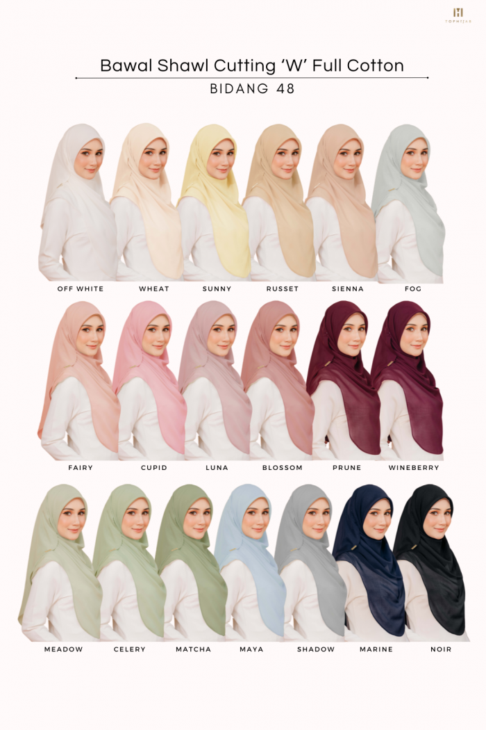 MARINE - BAWAL SHAWL 'W' BIDANG 48