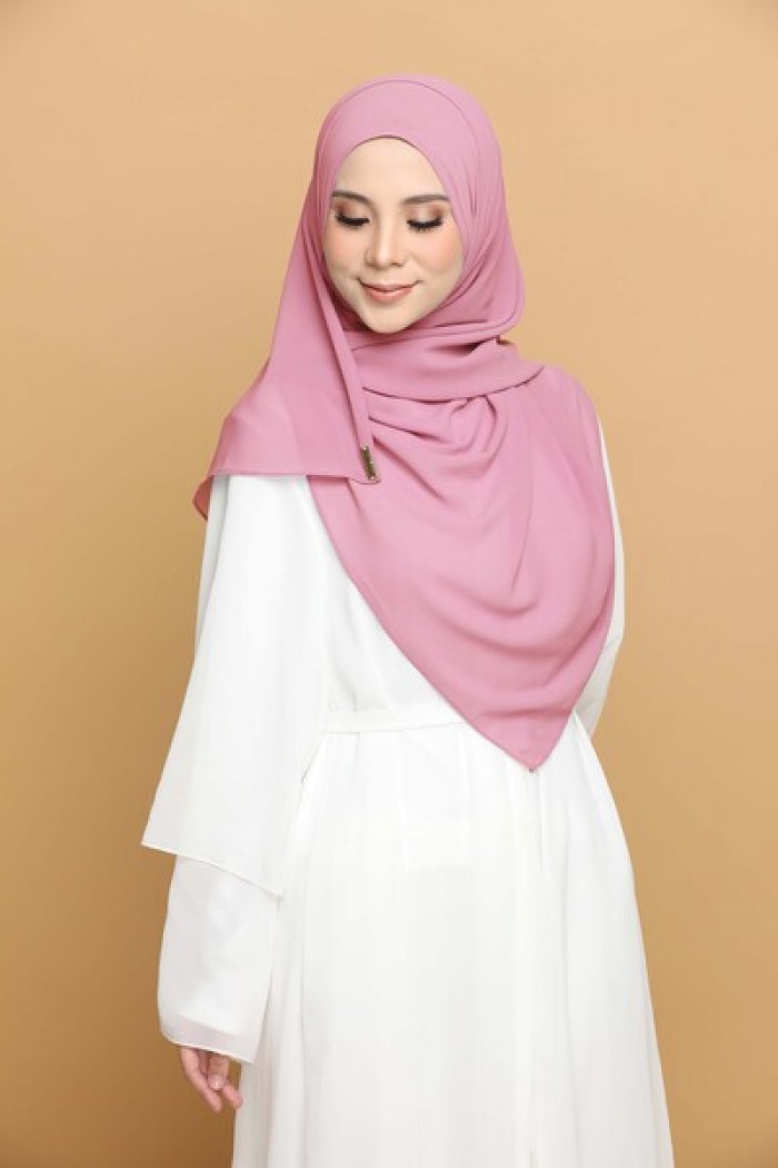 SHAWL END CURVE - DUSTY PINK