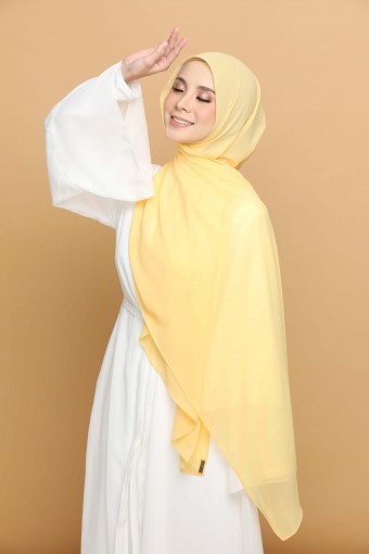 SHAWL END CURVE - PASTEL YELLOW